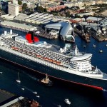 Cunard Queen Mary 2 cruise ship entering Sydney, Australia