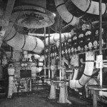 RMS Queen Mary 1 ship forward engine room