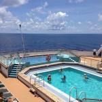 Cunard Queen Mary 2 cruise ship Swimming Pool outdoor