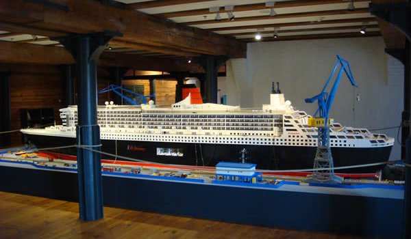 RMS Queen Mary 2 Lego model, Hamburg, Germany