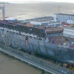 QM2 ship construction photo - 2003 Feb 5